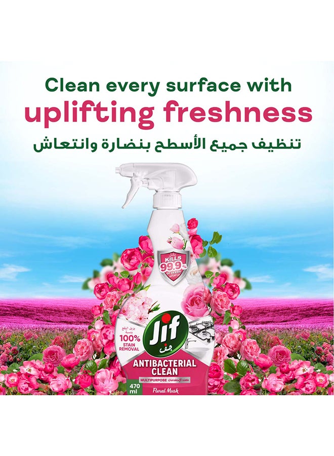 Jif Antibacterial Clean Multipurpose Spray, Floral Musk, 470ml - Image 4